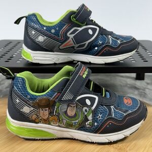 Disney Pixar Kids Light Up Woody Buzz Lightyear Shoes Sneakers Size 11 Used